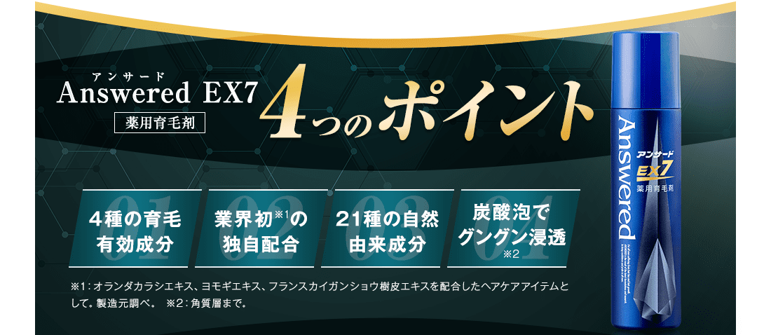 アンサードEX7 4つのポイント